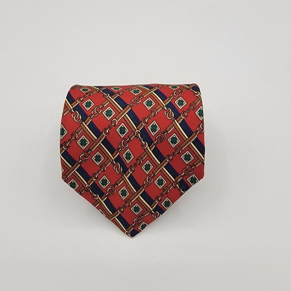 Mens Necktie Brooks Brothers Makers All Silk, Black Red Size 56 By 3 In Vintage
